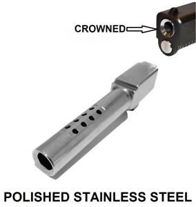 Stainless Steel Ported Barrel For Glock 19  19X Barrel 9mm  Fits GEN 1 2 3 4 5