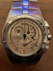 Seiko Arctura 7L22-0AF0 Chronograph Rare Stainless Steel Kinetic Mens Watch Auth