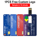 Credit Card USB 2.0 Flash Drive Free Logo Plastic Pen Drive 64G 32G Memory Stick