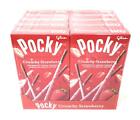 Pocky Crunchy Strawberry Cream Covered Chocolate Biscuit Sticks (10 Pack)