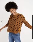 Madewell Painted Spots Pullover Sweater Style Small Body Cropped Cotton