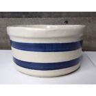 Roseville Pottery Ohio Ramekin Blue Stripe Bowl Vintage  VGC