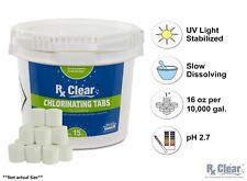 Rx Clear 1 Inch 99% Trichloro Stabilized Swimming Pool Chlorine Tablets - 15 lbs