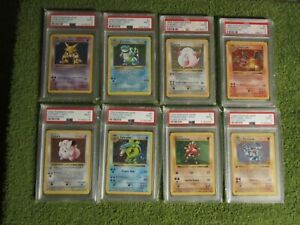 PSA 9 Shadowless Base Holo Set (1-16) in MINT Condition