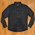 Poncho Western Fishing Shirt Mens Large Black Button Magnetic Pockets Vented
