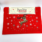 JOHANNA PARKER SET OF 4 REINDEER SNOWFLAKES CHRISTMAS PLACEMATS 13