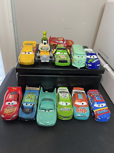 Lot Of 12 Disney Pixar Mattel Cars  - 11 Diecast Metal and 1 Plastic McQueen