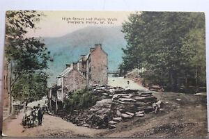 West Virginia WV Harpers Ferry High Street Public Walk Postcard Old Vintage Card