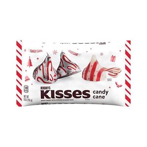 Hershey's Kisses 9 oz CANDY CANE Mint Candy with Stripes & Candy Bits BB 9/2024