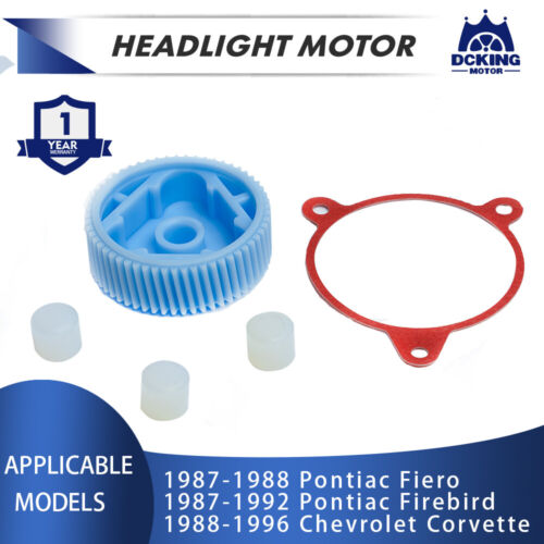 Headlight Motor Gear Repair kit 87-92 Pontiac Firebird&1988-1996 Chevy Corvette (For: 1989 Pontiac Firebird Formula)