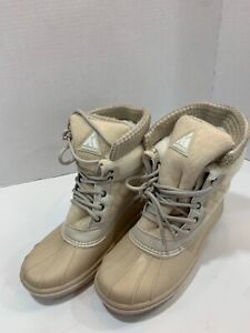 Mishansha Women's Size 9 Beige Winter Boots for Snow/Rain