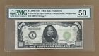 1934 $1,000 Federal Reserve Note Fr#2211 LGS PMG AU 50