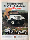 Vintage 1966 Jeep Universal wrangler renegade original color ad A297
