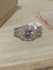 Bomb Party Ring RBP5620 “Angelic Dreams” Pink Rose Quartz CZ Ring Size 9 NWT