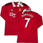 2022/23 Manchester United Home Jersey #7 Ronaldo Small Adidas Long Sleeve NEW