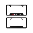 NEW 1Pcs MAZDA Aluminum Black License Plate Frame (For: Mazda)