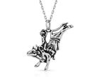 Montana Silversmiths Necklace Mens Bull Rider Rodeo Pendant 21
