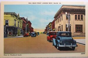 Virginia VA Salem Main Street West Postcard Old Vintage Card View Standard Post