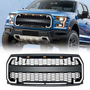 AMERICAN MODIFIED Raptor Style Mesh Grille w/Turn Lights for 2015-2017 Ford F150