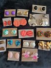 80's Clip on Earring Collection 1980s Clip Ons Great Condition Vintage 80's