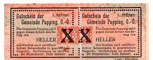 Austria Notgeld Pupping 20 Heller Note (D359)