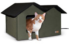 K&H Pet Products Outdoor Heated Cat House Extra-Wide $89 For Two Cats