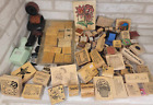 Rubber Stamp Lot Vintage Large, Small, New, Used 125 Collection Lot Bundle