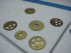 6 Used Brass Clock Gears Steampunk Altered Art Projects parts repair #36
