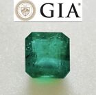 9.02 Ct GIA CERTIFIED Natural Emerald Octagon Faceted Loose Gemstone Beautiful