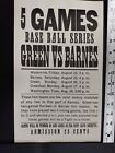 1900s Baseball Poster Green Kansas Vs Barnes Kansas