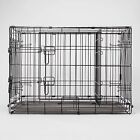 Wire Collapsible Dog Crate - M - Black - Boots & Barkley