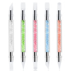 Dual-Tipped Silicone Nail Art Sculpture Pens - Acrylic Resin Tools Foil Carving