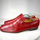 BALLY Havanna Mens RED Slip On Loafers Leather Shoes Size 11 D Casual Party SWIS