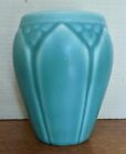 1937 Rookwood Pottery #2090 Lotus Leaf 4 1/2 inch Turquoise Vase Pristine Cond