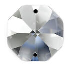 Box of 960 - 18 mm  Asfour Crystal 1080 Clear Octagon Crystal Prisms - 2 Holes