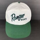 Vintage Ranger Boats Snapback Hat Cap Two Tone Green White Made In USA