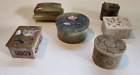 Collection of 6 Jewelry / Trinket stone Boxes w/lids BEAUTIFUL, Unique