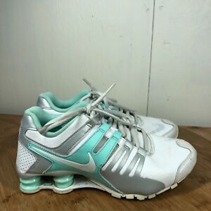 Nike Shox Current Shoes Womens 7 Running Sneakers Workout Blue White Comfy