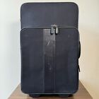 COACH Black Leather & Nylon Roller Suitcase Carry-On Luggage #5955