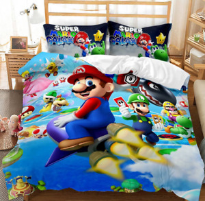 Games Mario Duvet Cover Quilt Cover Twin Queen Bedding Set Comforter Cover