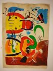 Joan Miro Painting Drawing Vintage Sketch Paper Signed Stamped
