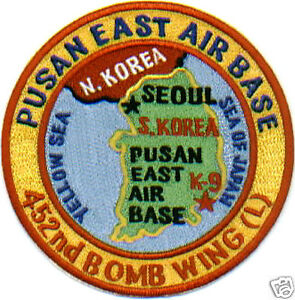 USAF BASE PATCH, PUSAN EAST AIR BASE, KOREA, 452ND BW, GONE BUT NOT FORGOTTEN  Y