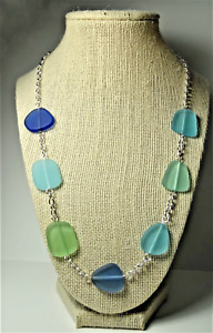 SEA BLUES and GREENS cultured sea glass jewelry 22