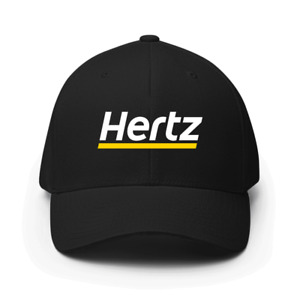 Hertz Car Rental Logo Printed Hat Full Closed Fitted Baseball Cap