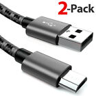 2x Fast Charging Micro USB Cable Cord For Samsung Galaxy S6 S7 Edge Note 4 Note5