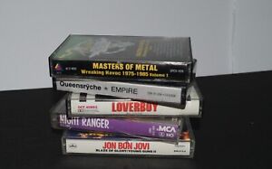 New Listing5 Cassette Tapes Lot Hard Rock hair Metal Queensryche Night Ranger Loverboy JBJ