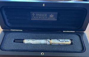PARKER DUOFOLD ~ PEARL & BLACK ~ ROLLERBALL ~ ORIGINAL BOXES ~ VERY NICE !!!