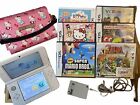 Pink Nintendo 3DS XL 3D with Hello Kitty Case & GREAT Game Lot EUC!!!