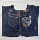 Vintage Rocawear Jeans Mens 34x31 Baggy Dark Loose Relaxed Embroidered Street