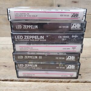 Lot of 7 Led Zeppelin Cassette Tapes Lot Classic Rock Tapes Houses Of The Holy